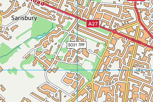 SO31 7PF map - OS VectorMap District (Ordnance Survey)