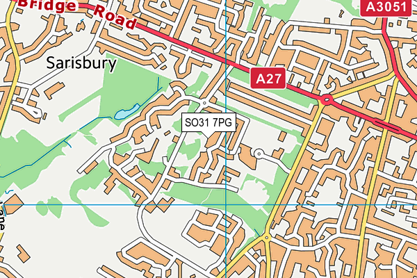 SO31 7PG map - OS VectorMap District (Ordnance Survey)
