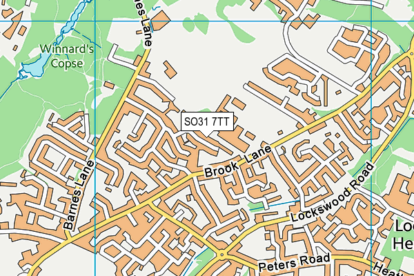 SO31 7TT map - OS VectorMap District (Ordnance Survey)