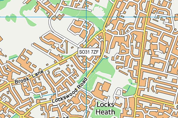 SO31 7ZF map - OS VectorMap District (Ordnance Survey)
