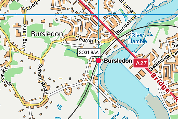 SO31 8AA map - OS VectorMap District (Ordnance Survey)