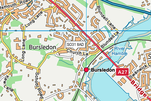 SO31 8AD map - OS VectorMap District (Ordnance Survey)