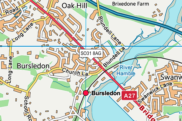 SO31 8AG map - OS VectorMap District (Ordnance Survey)