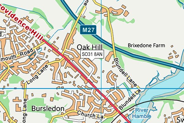 SO31 8AN map - OS VectorMap District (Ordnance Survey)