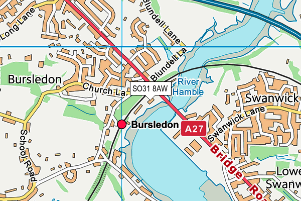 Map of BURSLEDON OUTBOARDS SALES & SERVICE LTD at district scale