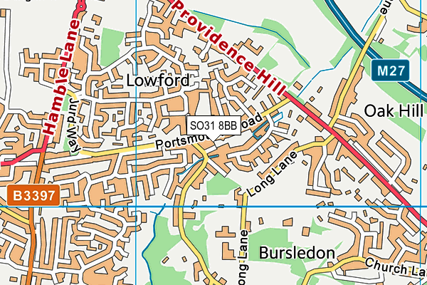 SO31 8BB map - OS VectorMap District (Ordnance Survey)