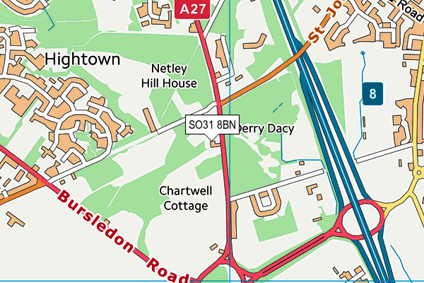 SO31 8BN map - OS VectorMap District (Ordnance Survey)