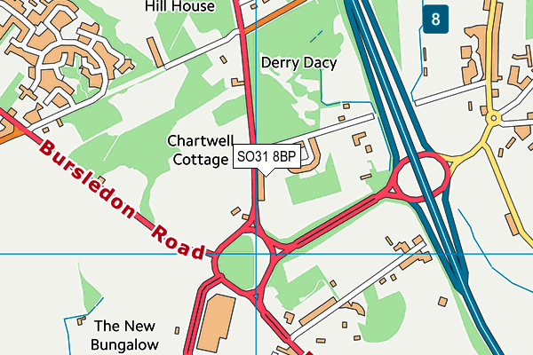 SO31 8BP map - OS VectorMap District (Ordnance Survey)