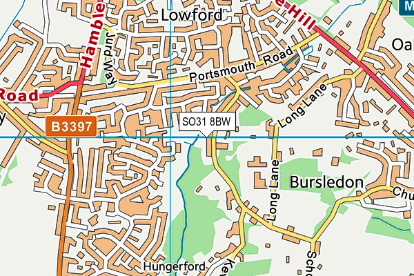 SO31 8BW map - OS VectorMap District (Ordnance Survey)