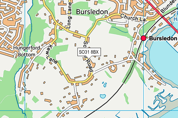 SO31 8BX map - OS VectorMap District (Ordnance Survey)