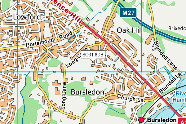 SO31 8DB map - OS VectorMap District (Ordnance Survey)