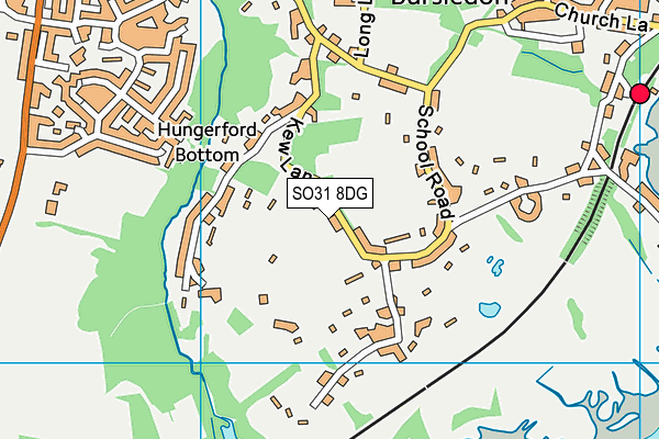 SO31 8DG map - OS VectorMap District (Ordnance Survey)