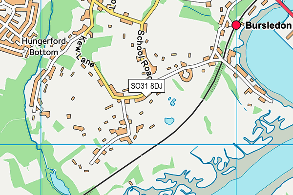 SO31 8DJ map - OS VectorMap District (Ordnance Survey)