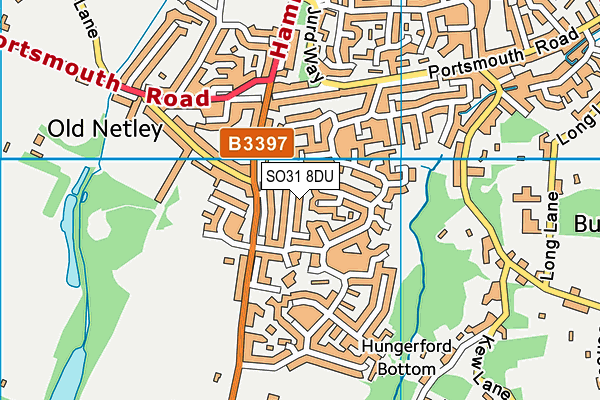 SO31 8DU map - OS VectorMap District (Ordnance Survey)