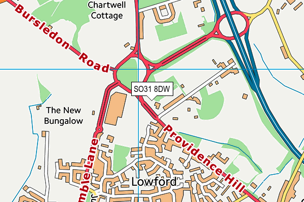 SO31 8DW map - OS VectorMap District (Ordnance Survey)