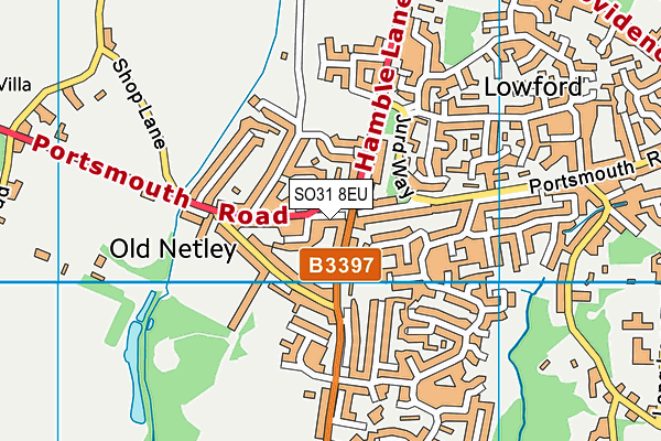 SO31 8EU map - OS VectorMap District (Ordnance Survey)