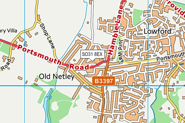 SO31 8EX map - OS VectorMap District (Ordnance Survey)