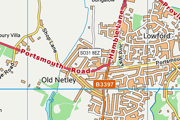 SO31 8EZ map - OS VectorMap District (Ordnance Survey)