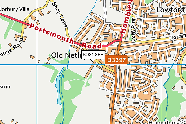 SO31 8FF map - OS VectorMap District (Ordnance Survey)