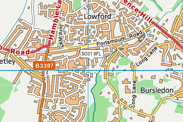 SO31 8FL map - OS VectorMap District (Ordnance Survey)