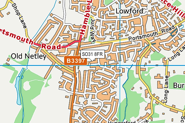 SO31 8FR map - OS VectorMap District (Ordnance Survey)