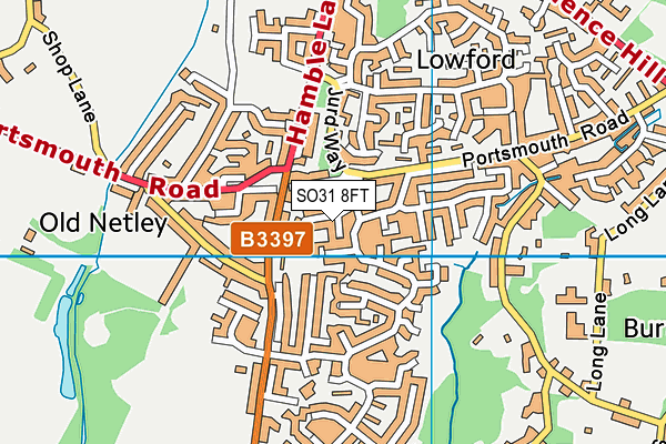 SO31 8FT map - OS VectorMap District (Ordnance Survey)