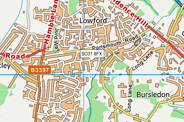 SO31 8FX map - OS VectorMap District (Ordnance Survey)