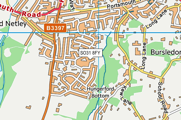 SO31 8FY map - OS VectorMap District (Ordnance Survey)