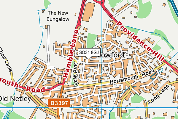 SO31 8GJ map - OS VectorMap District (Ordnance Survey)