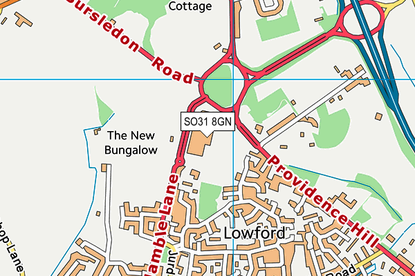 SO31 8GN map - OS VectorMap District (Ordnance Survey)