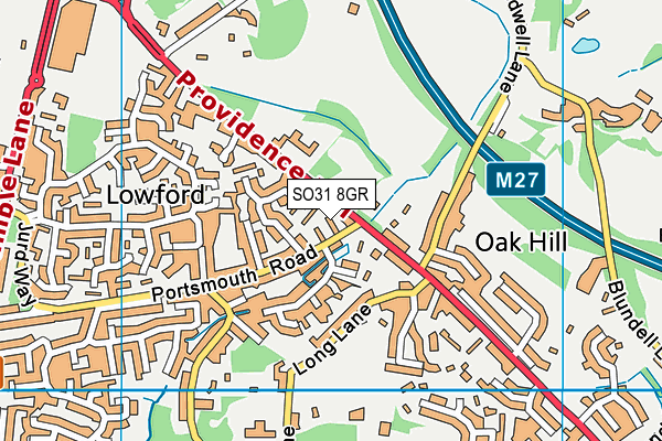 SO31 8GR map - OS VectorMap District (Ordnance Survey)