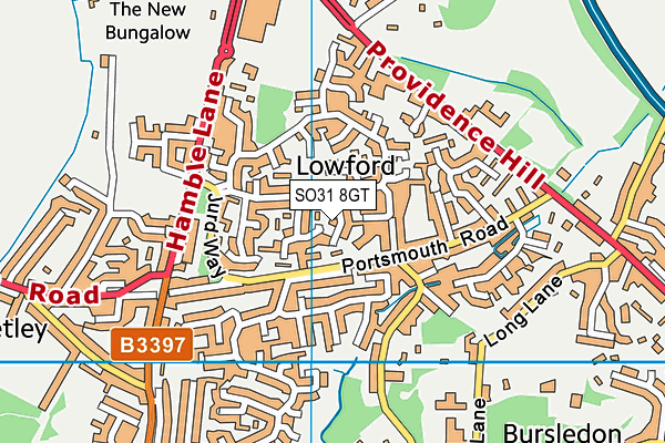 SO31 8GT map - OS VectorMap District (Ordnance Survey)