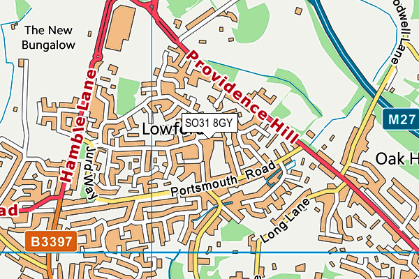 SO31 8GY map - OS VectorMap District (Ordnance Survey)