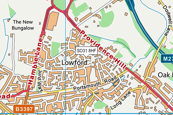 SO31 8HF map - OS VectorMap District (Ordnance Survey)