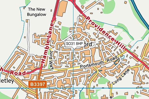 SO31 8HP map - OS VectorMap District (Ordnance Survey)