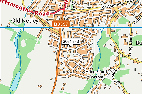 SO31 8HS map - OS VectorMap District (Ordnance Survey)