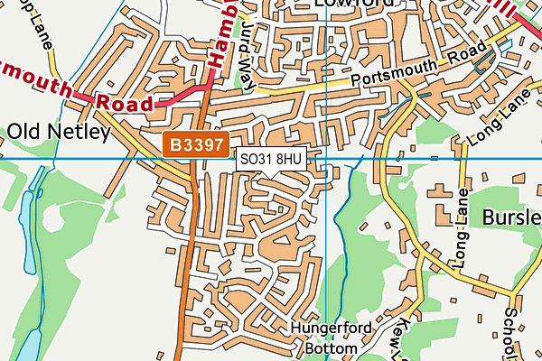 SO31 8HU map - OS VectorMap District (Ordnance Survey)