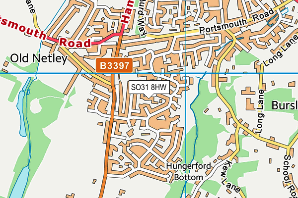 SO31 8HW map - OS VectorMap District (Ordnance Survey)