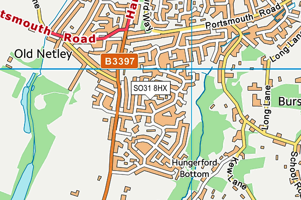 SO31 8HX map - OS VectorMap District (Ordnance Survey)