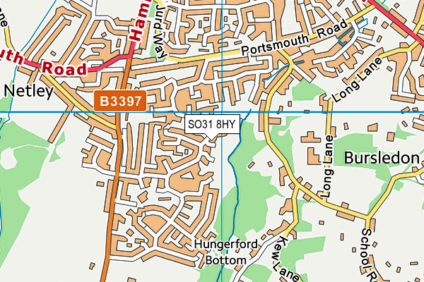 SO31 8HY map - OS VectorMap District (Ordnance Survey)