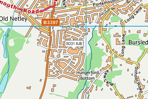 SO31 8JB map - OS VectorMap District (Ordnance Survey)