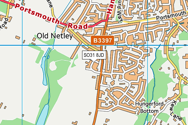 SO31 8JD map - OS VectorMap District (Ordnance Survey)