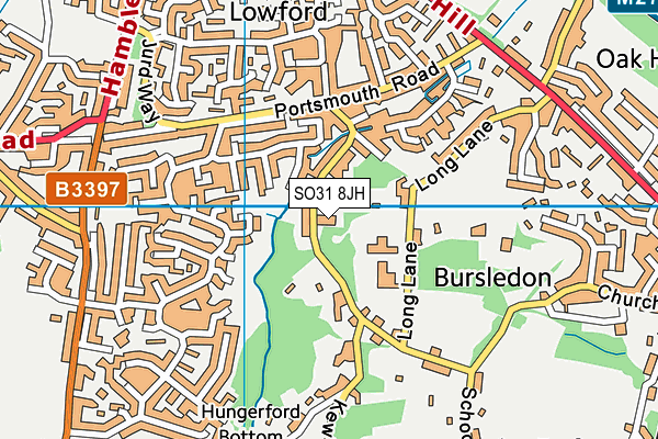 SO31 8JH map - OS VectorMap District (Ordnance Survey)