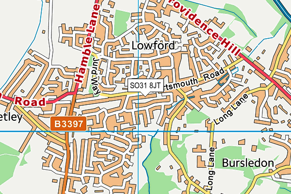 SO31 8JT map - OS VectorMap District (Ordnance Survey)