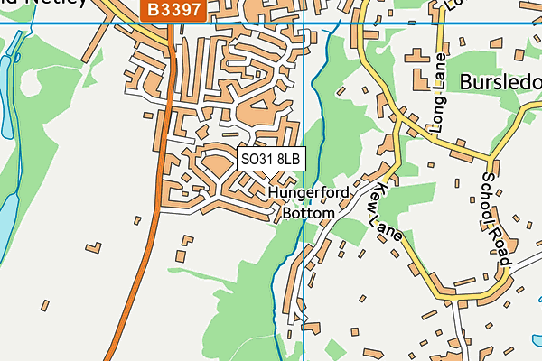 SO31 8LB map - OS VectorMap District (Ordnance Survey)