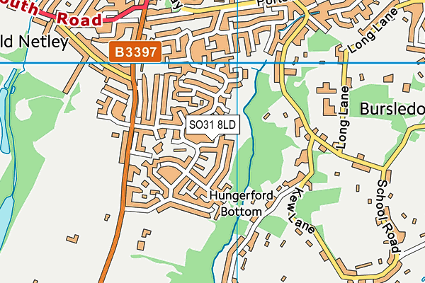 SO31 8LD map - OS VectorMap District (Ordnance Survey)