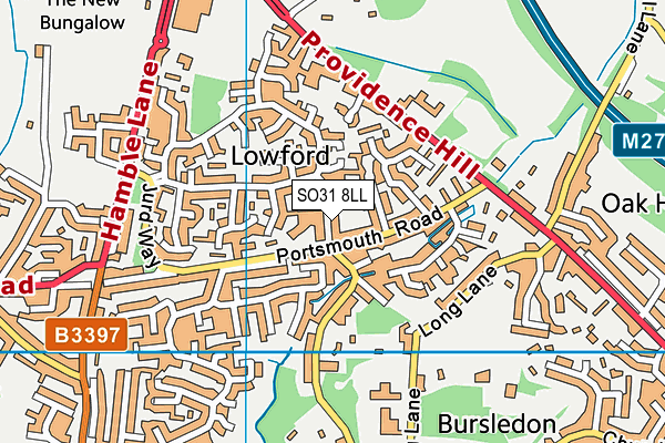 SO31 8LL map - OS VectorMap District (Ordnance Survey)