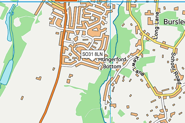 SO31 8LN map - OS VectorMap District (Ordnance Survey)