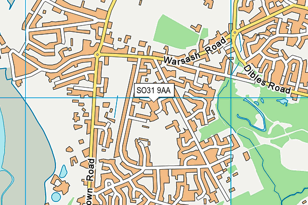 SO31 9AA map - OS VectorMap District (Ordnance Survey)