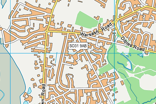 SO31 9AB map - OS VectorMap District (Ordnance Survey)